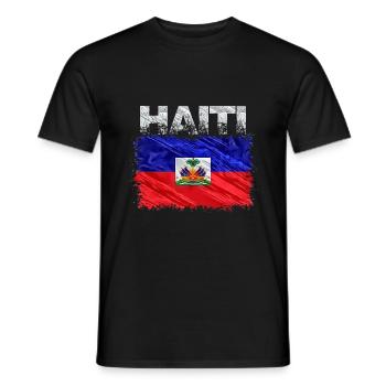 Haiti - Männer T-Shirt - Schwarz - Vorne - AI Model Male 178 light (178cm)