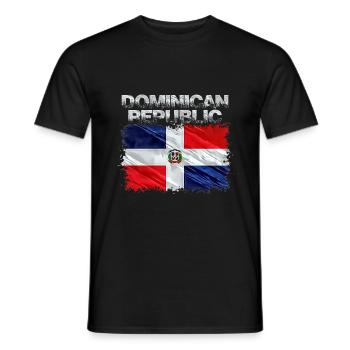 République dominicaine - T-shirt homme - noir - Devant - AI Model Male 178 light (178cm)