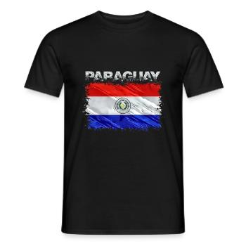 Paraguay - Männer T-Shirt - Schwarz - Vorne - AI Model Male 178 light (178cm)