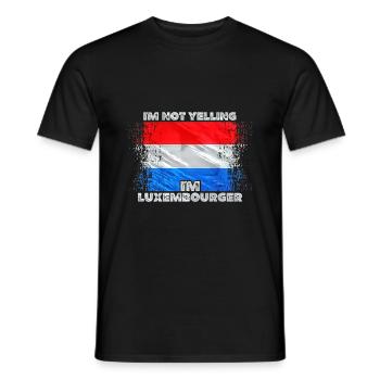Luxembourg - T-shirt homme - noir - Devant - AI Model Male 178 light (178cm)
