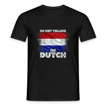 Netherlands - Men's T-Shirt - black - Front - AI Model Male 178 light (178cm)