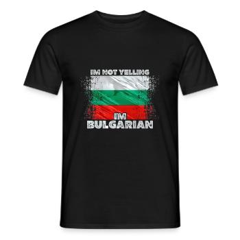 Bulgaria - Men's T-Shirt - black - Front - AI Model Male 178 light (178cm)