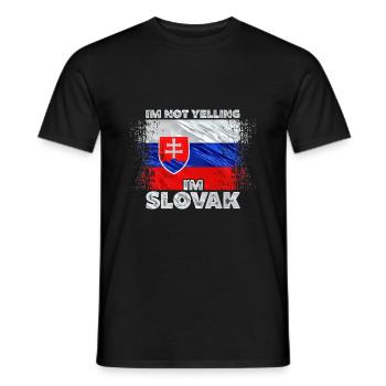 Slowakei - Männer T-Shirt - Schwarz - Vorne - AI Model Male 178 light (178cm)