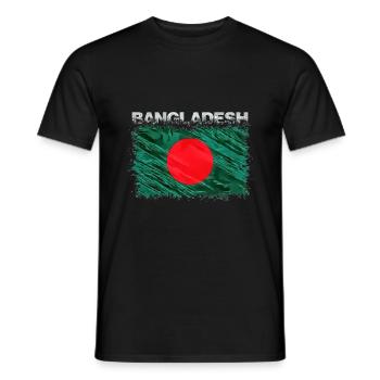 Bangladesh - Men's T-Shirt - black - Front - AI Model Male 178 light (178cm)