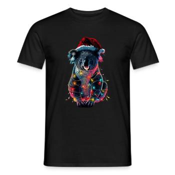 Noël Koala - T-shirt homme - noir - Devant - AI Model Male 178 light (178cm)
