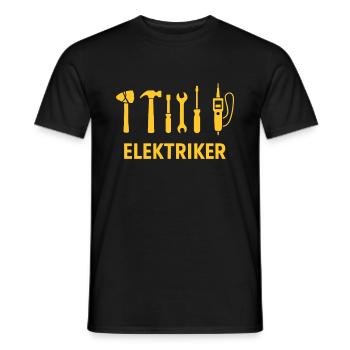 Werkzeuge für echte Elektriker - Männer T-Shirt - Schwarz - Vorne - AI Model Male 178 light (178cm)