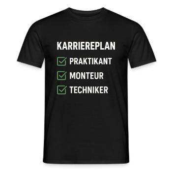 Karriereplan Praktikant bis Techniker - Männer T-Shirt - Schwarz - Vorne - AI Model Male 178 light (178cm)