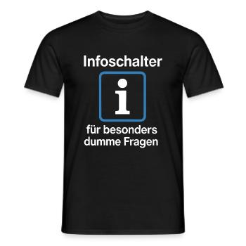 Infoschalter für dumme Fragen - Männer T-Shirt - Schwarz - Vorne - AI Model Male 178 light (178cm)