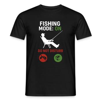 Fishing Mode Enabled – Do Not Disturb - Men's T-Shirt - black - Front - AI Model Male 178 light (178cm)