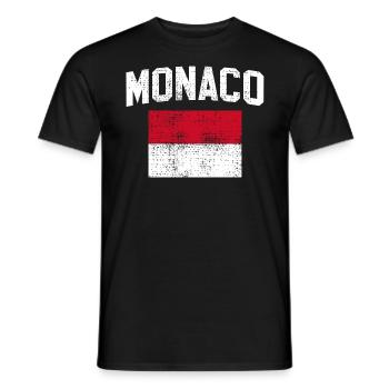 Monaco - Männer T-Shirt - Schwarz - Vorne - AI Model Male 178 light (178cm)
