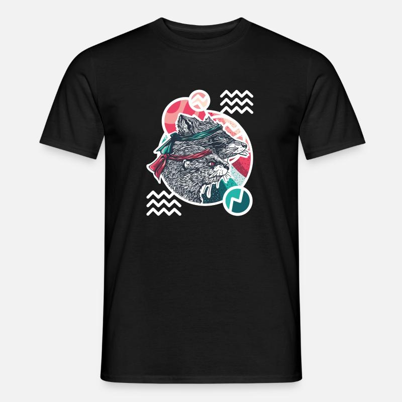 Wischwaschbär & AimbOTTER - Männer T-Shirt - Schwarz