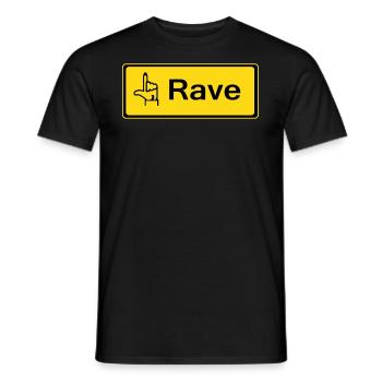 rzhw_rave-it - Men's T-Shirt - black - Front - AI Model Male 178 light (178cm)