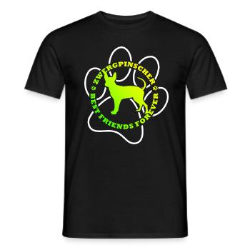 Dwarf Pinscher Rehpinscher Minpin - Men's T-Shirt - black - Front - AI Model Male 178 light (178cm)