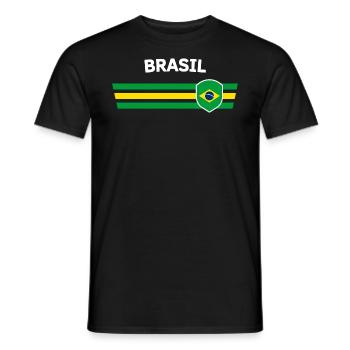 Brasil fan tshirt/trikot for global competitions - Men's T-Shirt - black - Front - AI Model Male 178 light (178cm)
