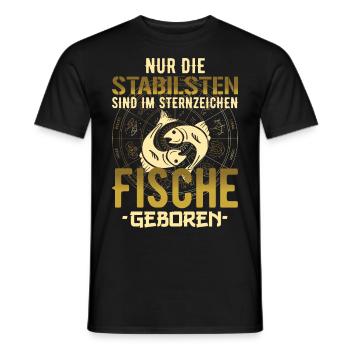 Sternzeichen stabil Fische Geschenk - Männer T-Shirt - Schwarz - Vorne - AI Model Male 178 light (178cm)