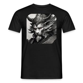 Lion Demon - Men's T-Shirt - black - Front - AI Model Male 178 light (178cm)