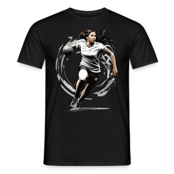 Handball player streetwear Iconic style - Men's T-Shirt - black - Front - AI Model Male 178 light (178cm)