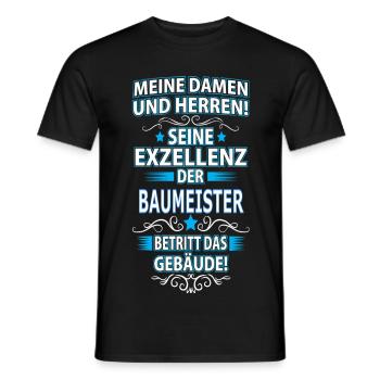 BAUMEISTER - Männer T-Shirt - Schwarz - Vorne - AI Model Male 178 light (178cm)