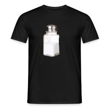 Chemise de couple sel / poivre Salière Salière Poivrière - T-shirt homme - noir - Devant - AI Model Male 178 light (178cm)