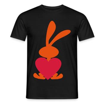 bunny - Men's T-Shirt - black - Front - AI Model Male 178 light (178cm)