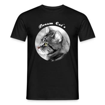 Chat, chats, chats de rêve, chats de rêve - T-shirt homme - noir - Devant - AI Model Male 178 light (178cm)