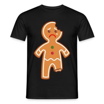 Gingerbread Man Gingerbread Man Gingerbread Mi Mi Mi - Men's T-Shirt - black - Front - AI Model Male 178 light (178cm)