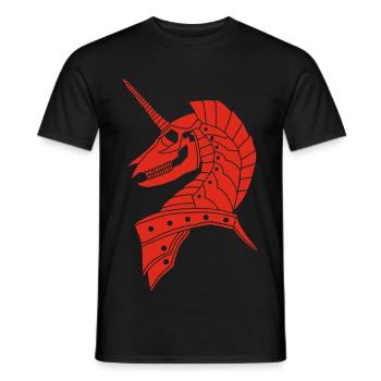 Red Gothic Unicorn - Men's T-Shirt - black - Front - AI Model Male 178 light (178cm)