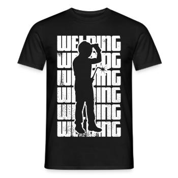Fun welding - Men's T-Shirt - black - Front - AI Model Male 178 light (178cm)