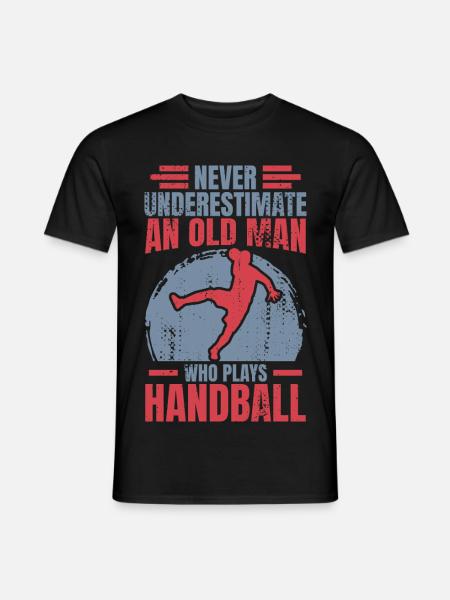 Handball Großvater - Männer T-Shirt - Schwarz