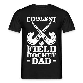 Coolest Hockey Dad - Men's T-Shirt - black - Front - AI Model Male 178 light (178cm)