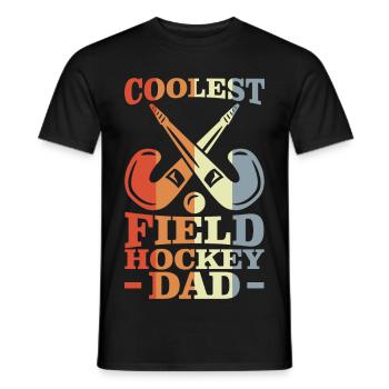 Cooler Hockey Vater - Männer T-Shirt - Schwarz - Vorne - AI Model Male 178 light (178cm)