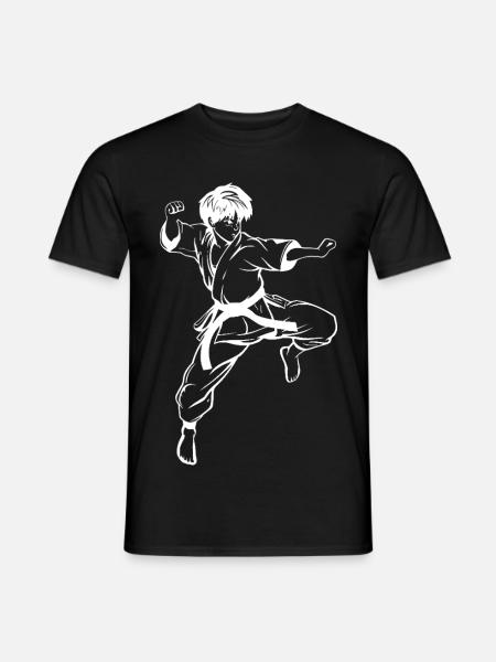 Karate Boy Sketch - Men's T-Shirt - black