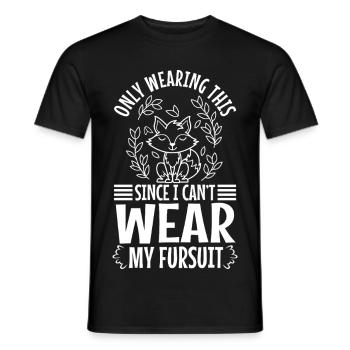 Je ne le porte que depuis que je ne peux pas porter ma fursuit - T-shirt homme - noir - Devant - AI Model Male 178 light (178cm)