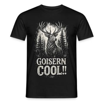 Goisern Hirsch Wald - Männer T-Shirt - Schwarz - Vorne - AI Model Male 178 light (178cm)