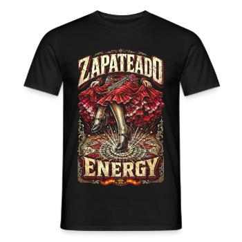 Flamenco Zapateado Energy - T-shirt homme - noir - Devant - AI Model Male 178 light (178cm)