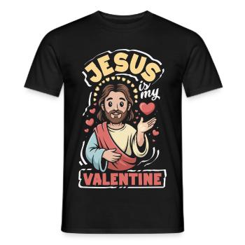 Retro Heart Valentine's Day Design Love - Men's T-Shirt - black - Front - AI Model Male 178 light (178cm)