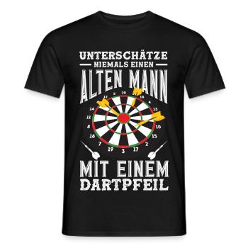 Lustige Darts Sprüche Darts Geschenke - Männer T-Shirt - Schwarz - Vorne - AI Model Male 178 light (178cm)
