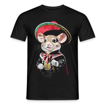Mariachi-Maus - Männer T-Shirt - Schwarz - Vorne - AI Model Male 178 light (178cm)
