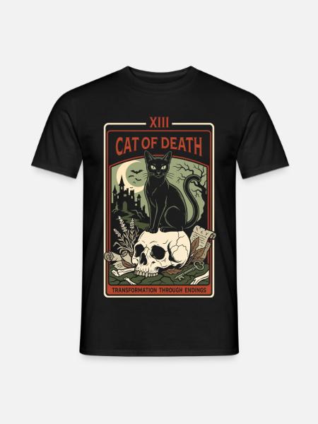 Katze Tarot - Männer T-Shirt - Schwarz