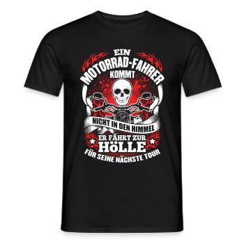 Ein Biker fährt zur Hölle - Männer T-Shirt - Schwarz - Vorne - AI Model Male 178 light (178cm)