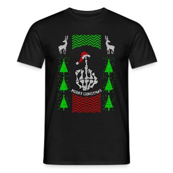 Christmas Ugly Merry Christmas Xmas Gift - Men's T-Shirt - black - Front - AI Model Male 178 light (178cm)