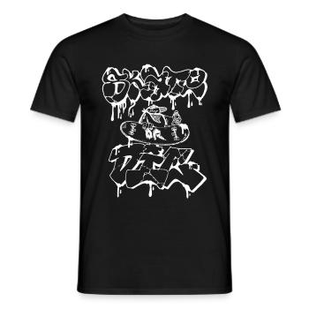skate or die white - Men's T-Shirt - black - Front - AI Model Male 178 light (178cm)