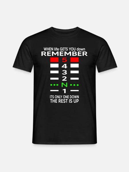 motorrad biker moped mz one down four up S5 rider - Männer T-Shirt - Schwarz