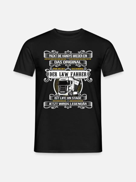 lkw fahrer beruf fernfahrer legendärer lkw truck - Männer T-Shirt - Schwarz