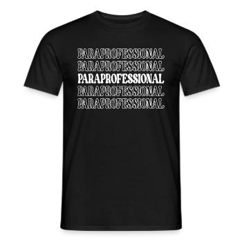 Paraprofessional Teacher's Aide Teacher Assistant - Men's T-Shirt - black - Front - AI Model Male 178 light (178cm)