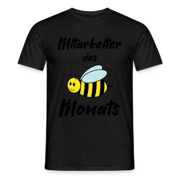 Biene - Mitarbeiter des Monats - Männer T-Shirt - Schwarz - Vorne - AI Model Male 178 light (178cm)