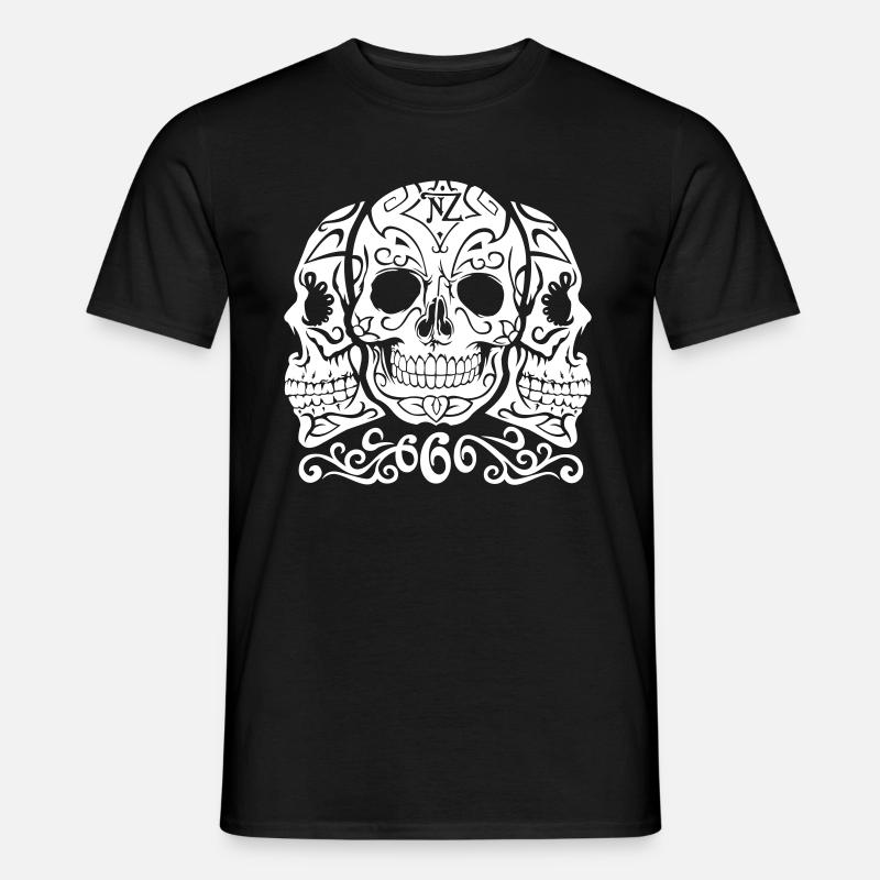 Schädel Dia de los muertos - Männer T-Shirt - Schwarz