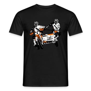 Sidecarcross - sidecar moto cross - Men's T-Shirt - black - Front - AI Model Male 178 light (178cm)