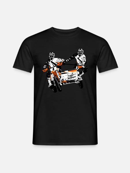 Sidecarcross - sidecar moto cross - Men's T-Shirt - black