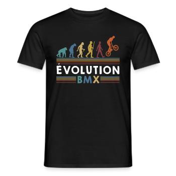 Evolution - BMX - T-shirt homme - noir - Devant - AI Model Male 178 light (178cm)